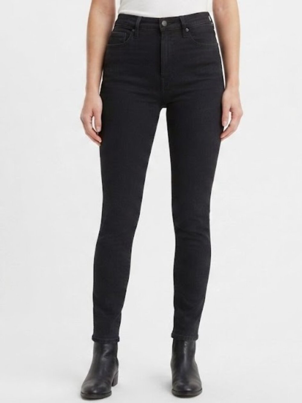 ARITZIA DENIM FORUM Black High Waist Skinny Jeans